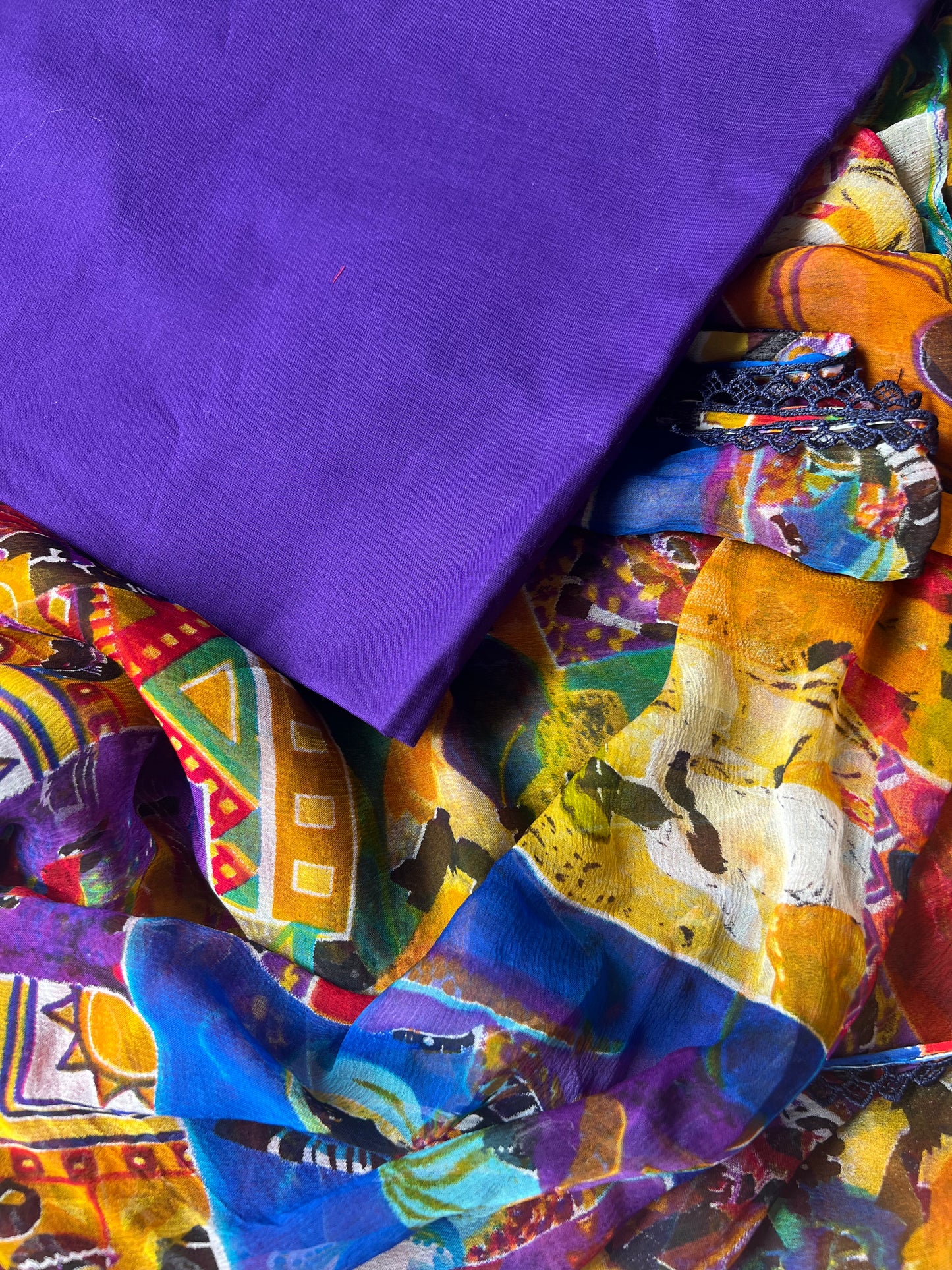 Mystic Melody- Printed Chiffon Saree