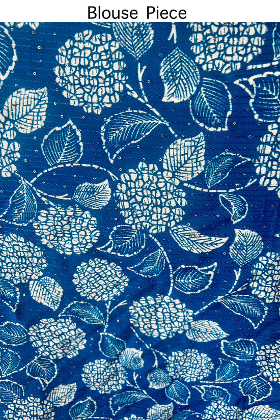 Blue Sapphire Chinon Saree