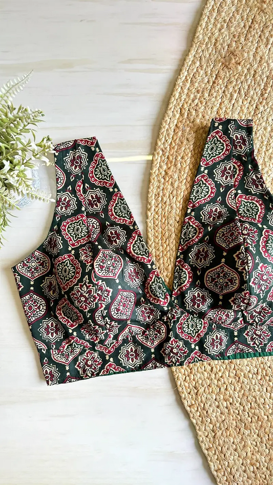 V Neck Double Cotton Lining Padded Alterable Blouse