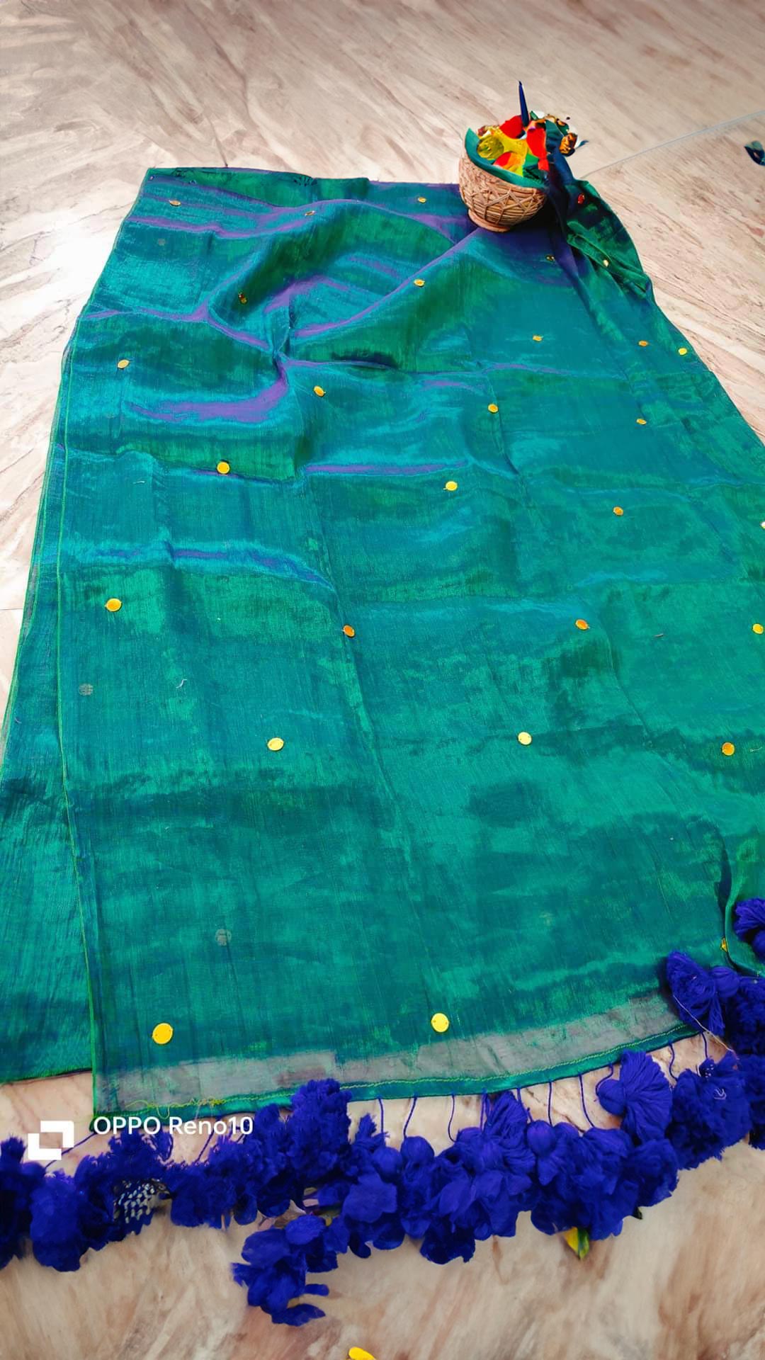 Demure - Elegant Tissue Saree Without Blouse